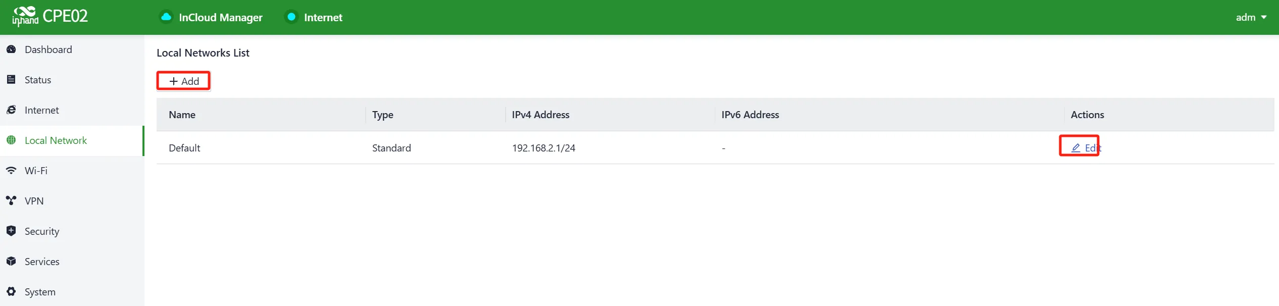 Local Network Interface