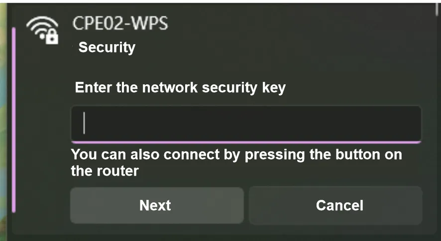 Select a CPE02 SSID