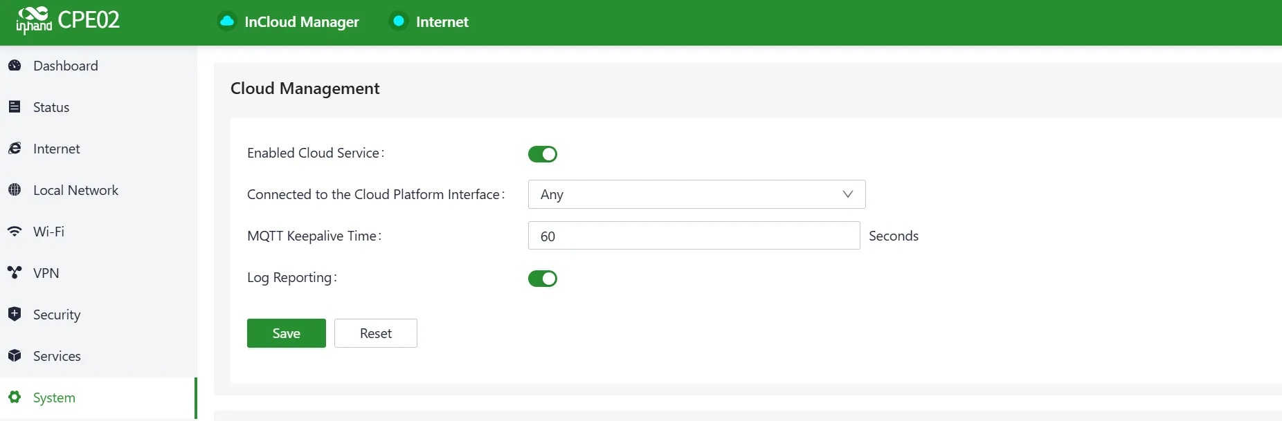 Configure the Cloud Management Service