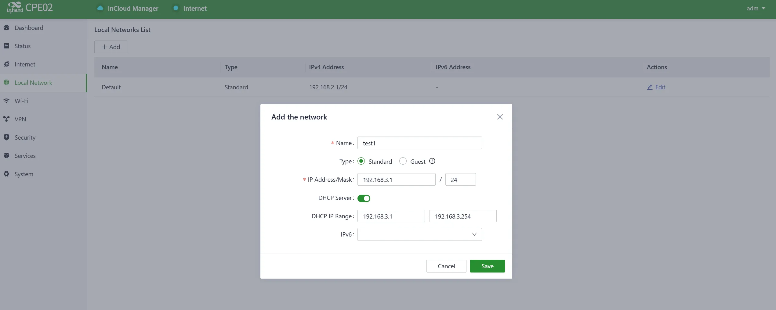 Configure the LAN Network Parameters
