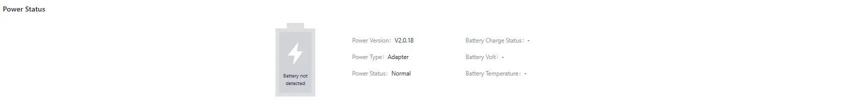 Power Status panel