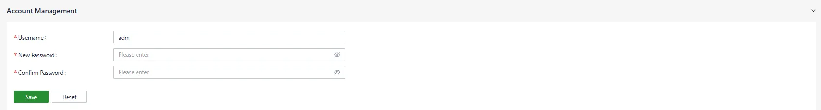Set the account