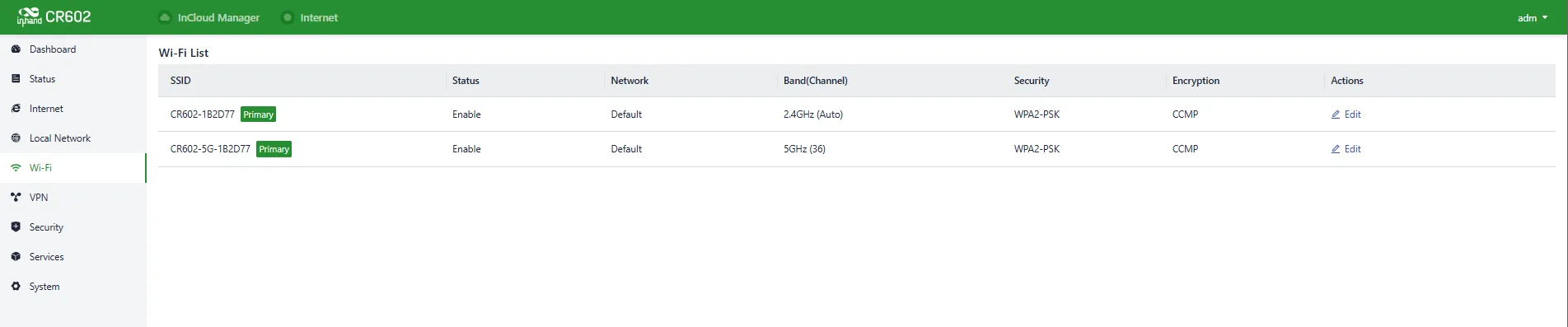Wi-Fi interface