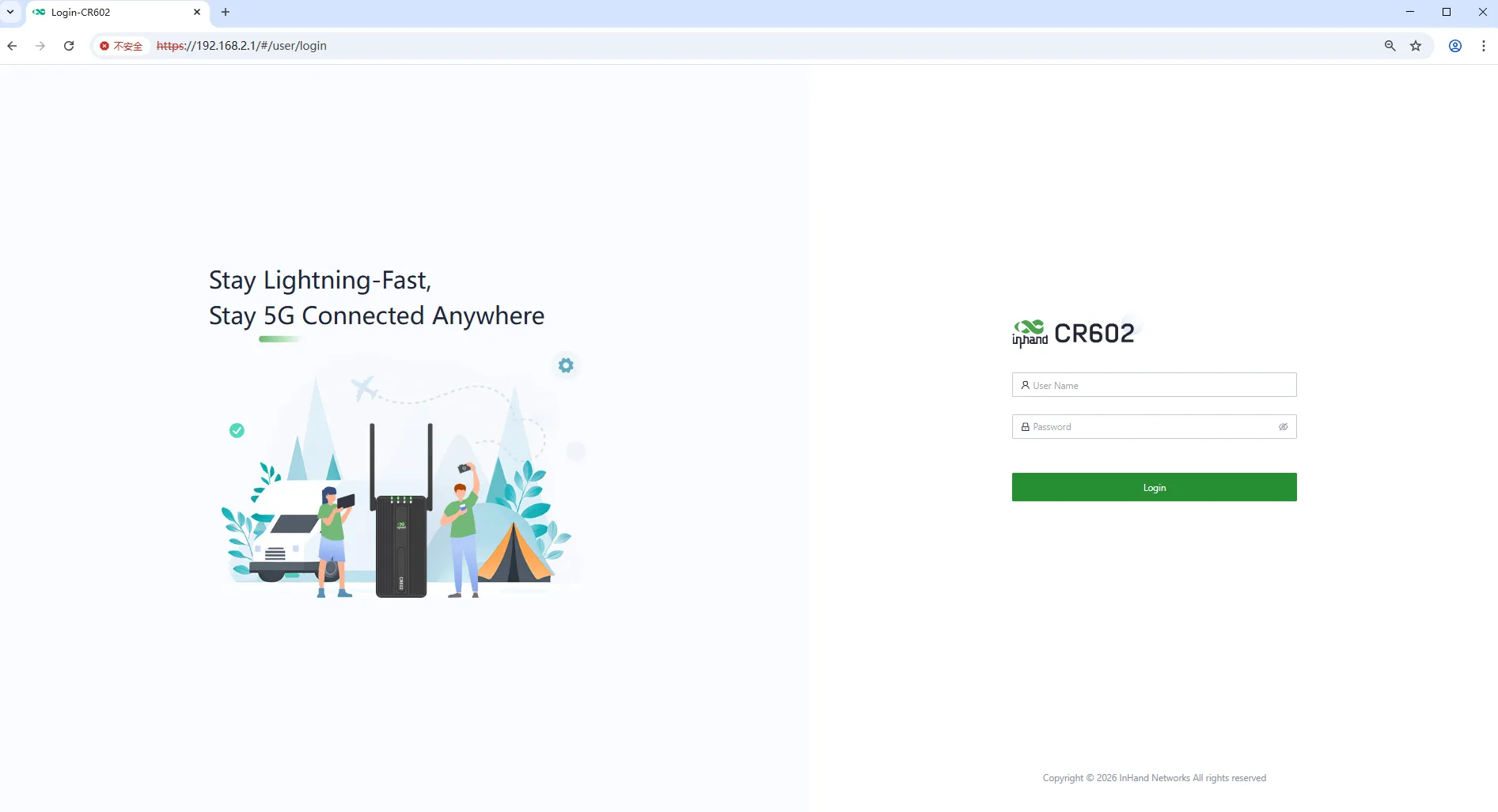 Web login interface