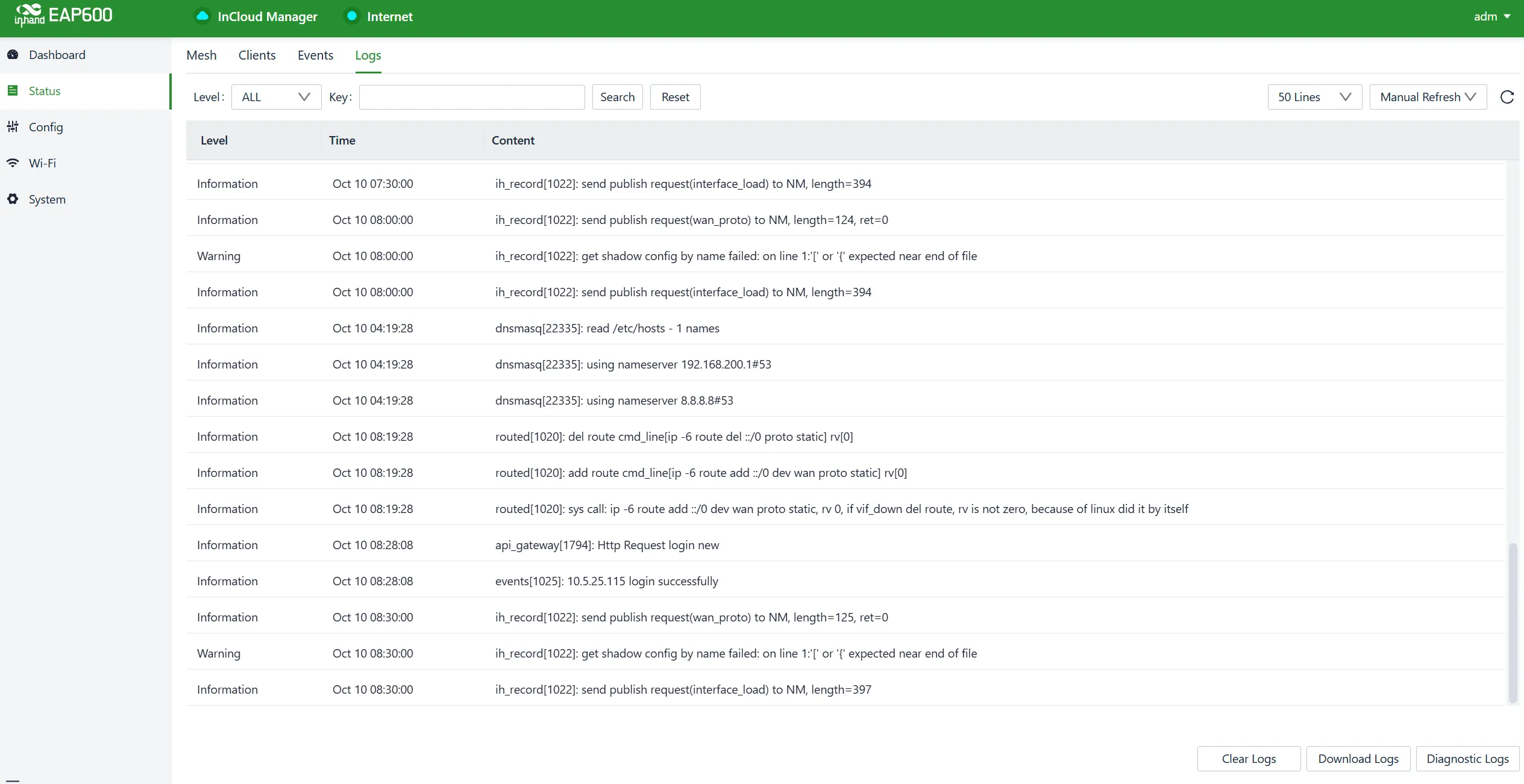 Recorded Logs