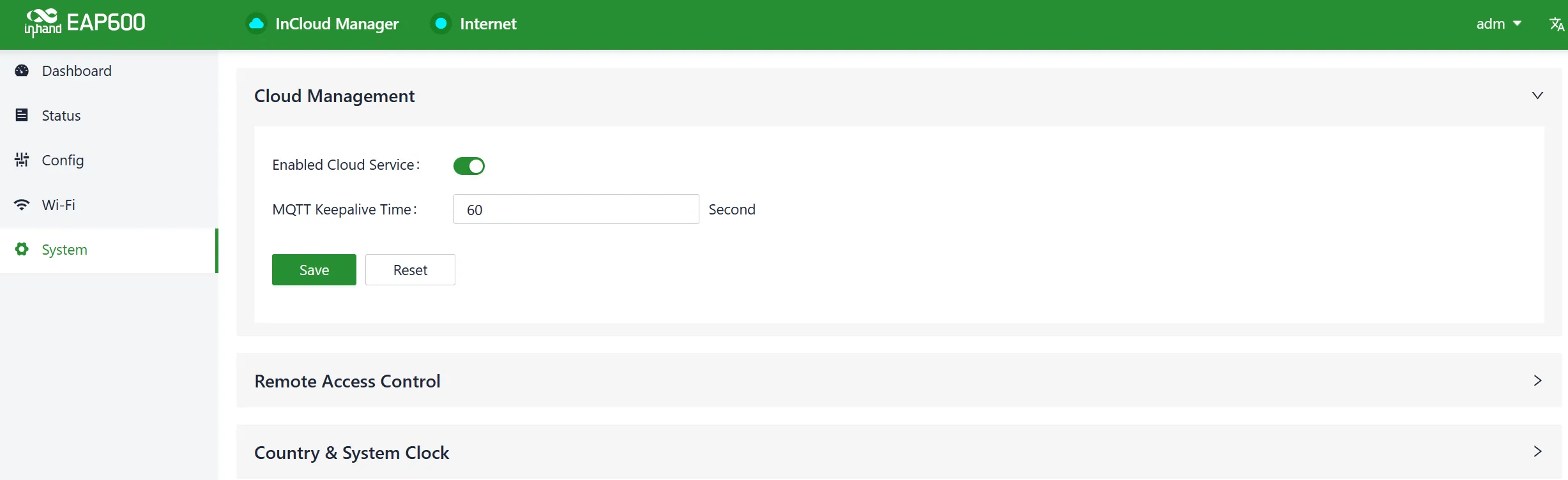 Enable the InCloud Manager Service