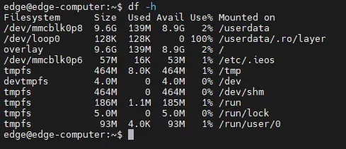 Check disk space