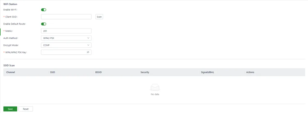Wi-Fi Station Mode Configuration