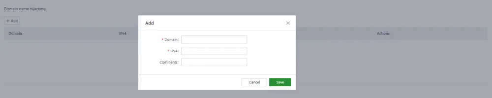 DNS Domain Hijacking Configuration