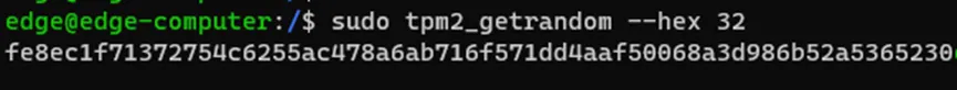 TPM2 generate random numbers