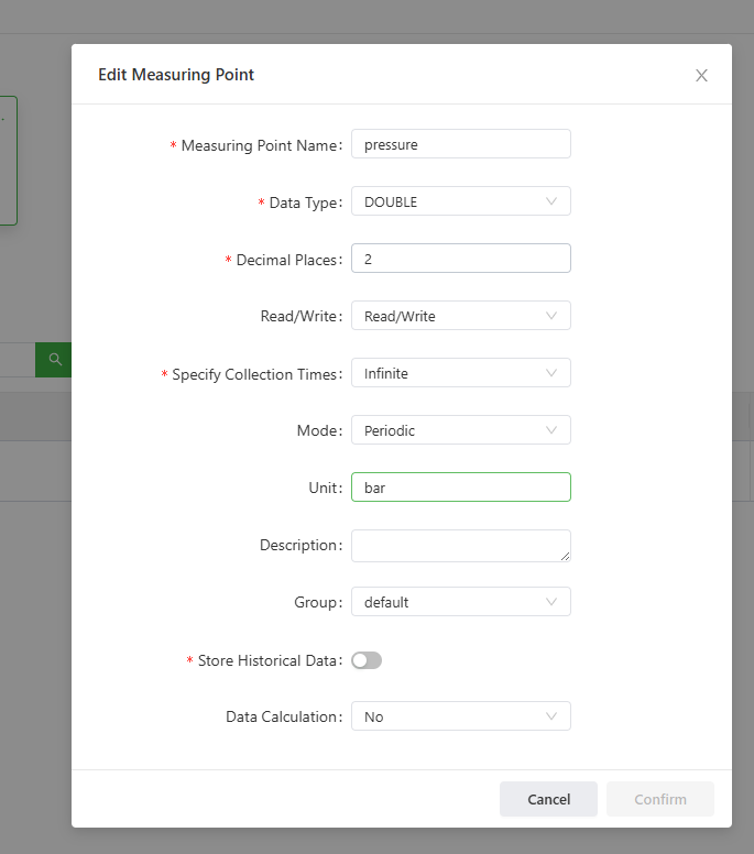 Add pressure tag