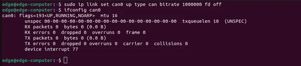 CAN interface configuration