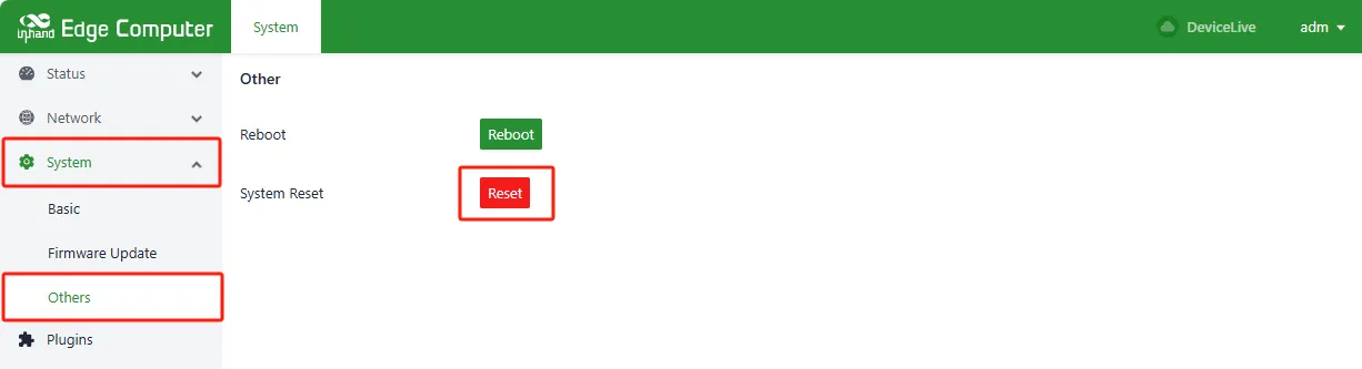 System restart and reset