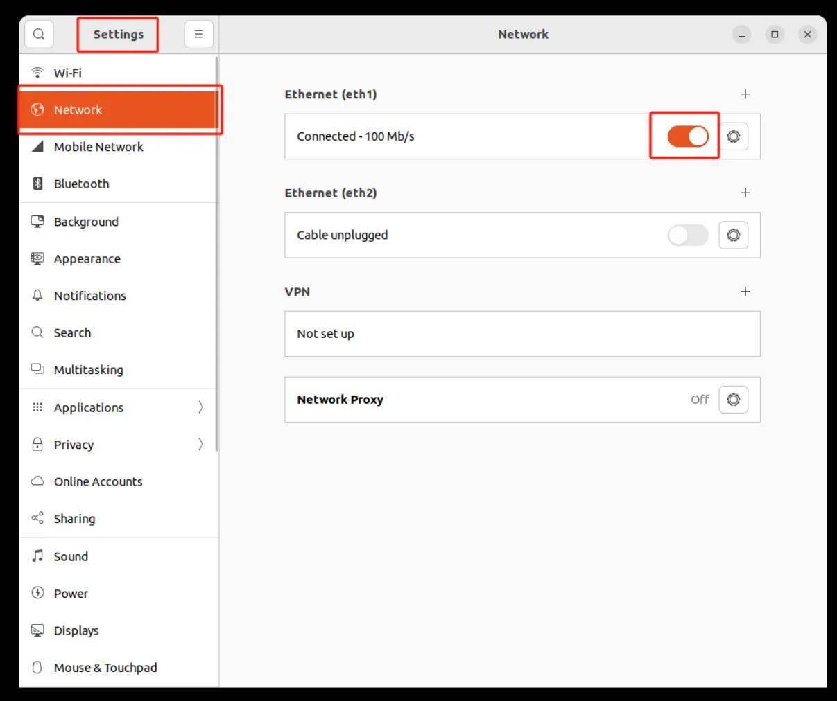 Ubuntu Ethernet On/Off 2