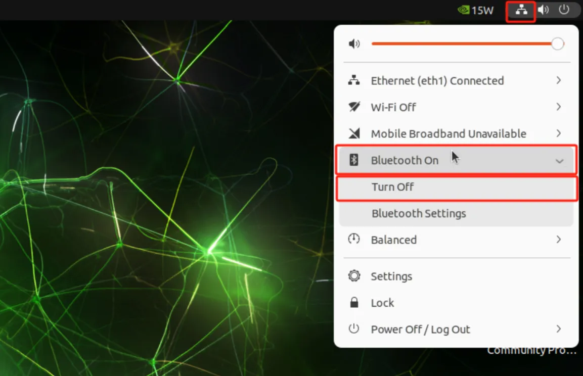 Bluetooth On/Off 1