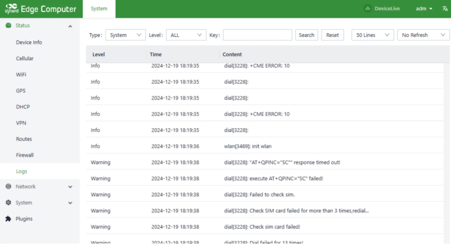 Log Information