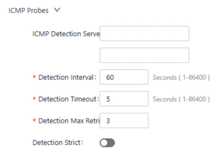 Cellular ICMP Probe Configuration