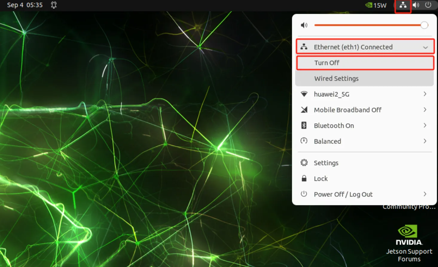 Ubuntu Ethernet On/Off 1