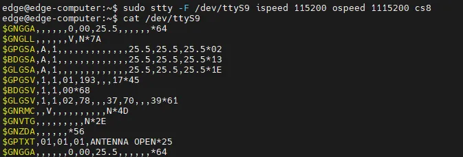GPS NMEA Output (cat)