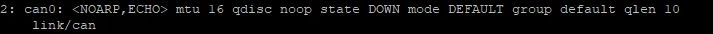 CAN Interface Link Status