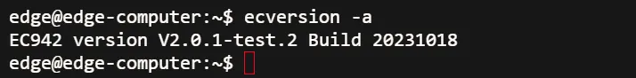 Command output showing full firmware version information