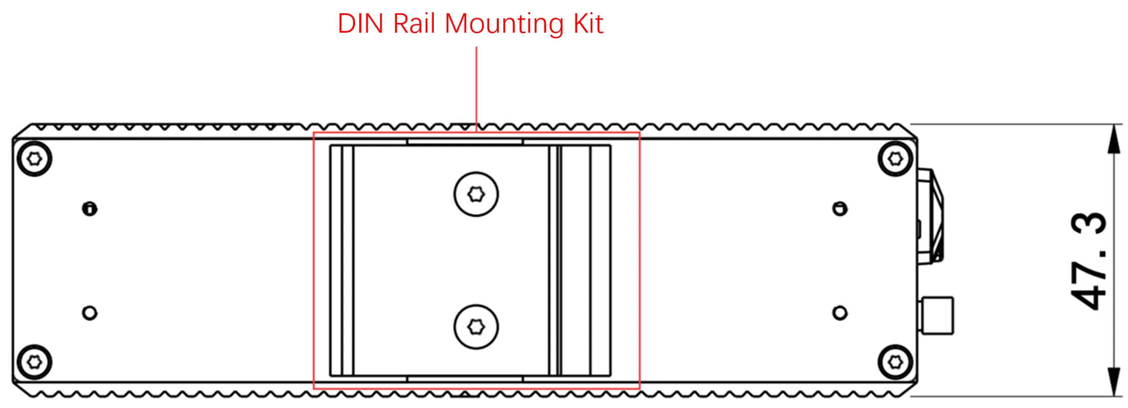 DIN rail installation diagram