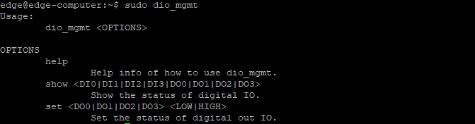 dio_mgmt Command Usage