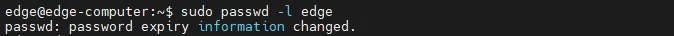 passwd -l command locking edge user