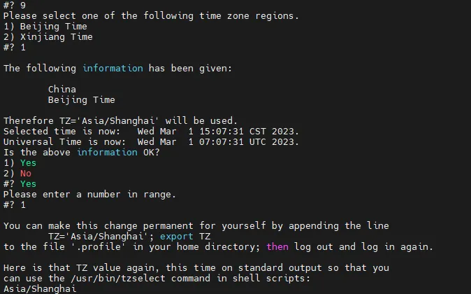 Set Time Zone Command