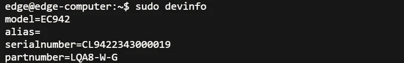 Product Model Query (devinfo)
