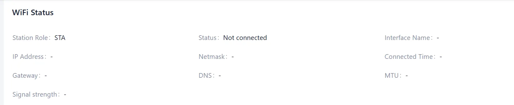 Wi-Fi Station status