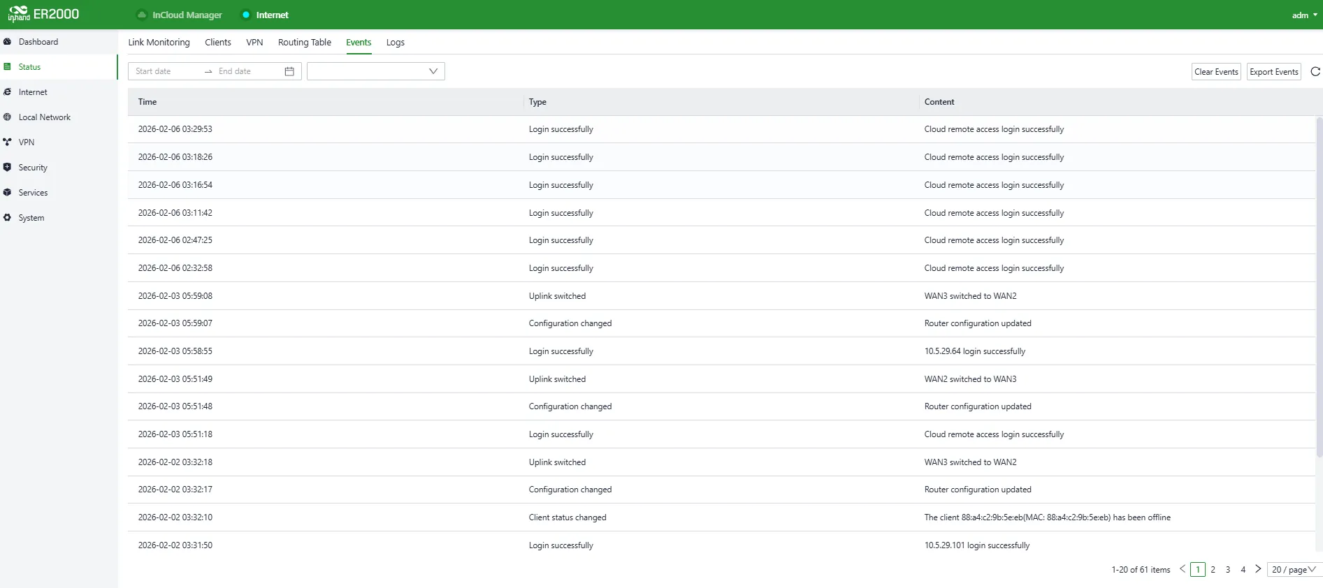 Device Event Records