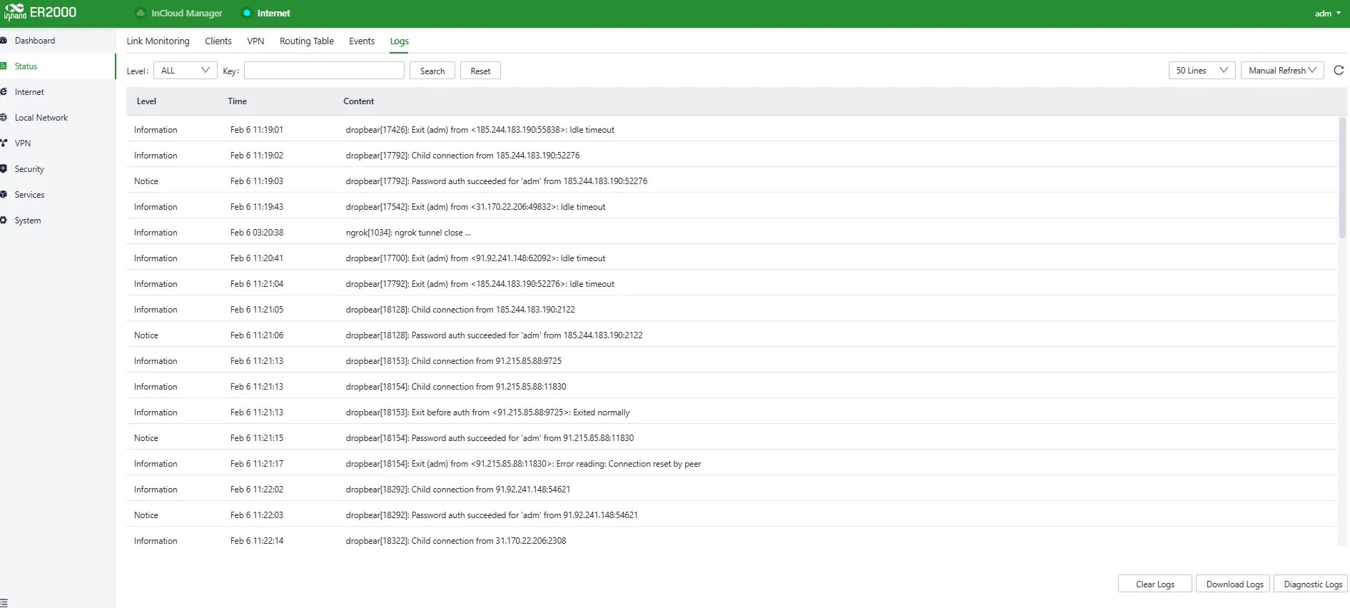 Device Log Records