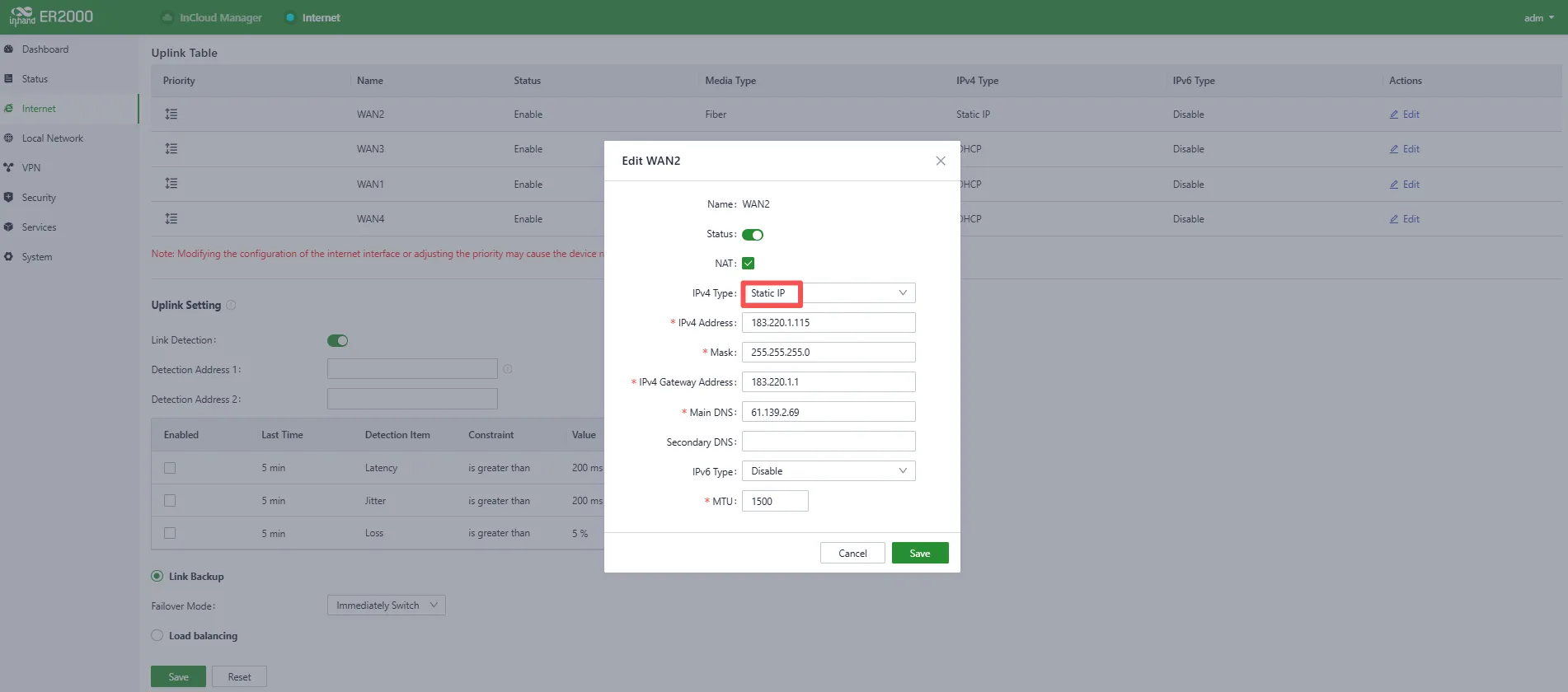 Configure a Static IP Address