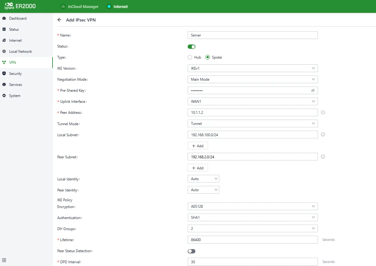 IPsec Server-side Configuration