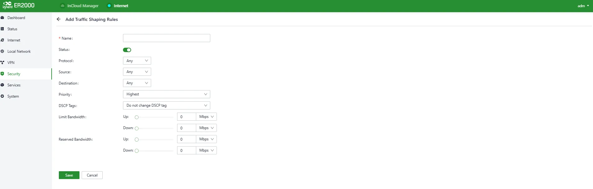 Configure Traffic Shaping Rules