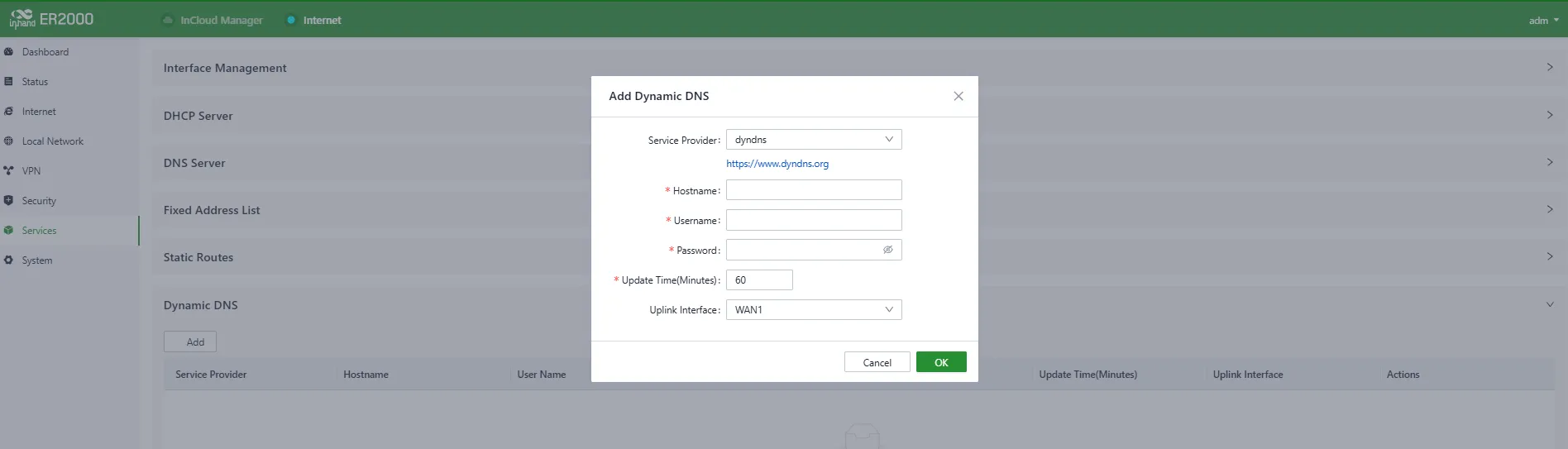 Configure Dynamic DNS Service