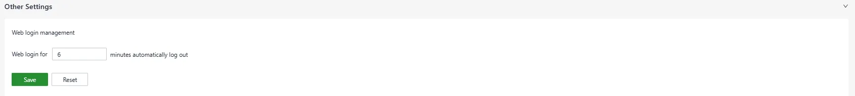 Set Web Login Timeout