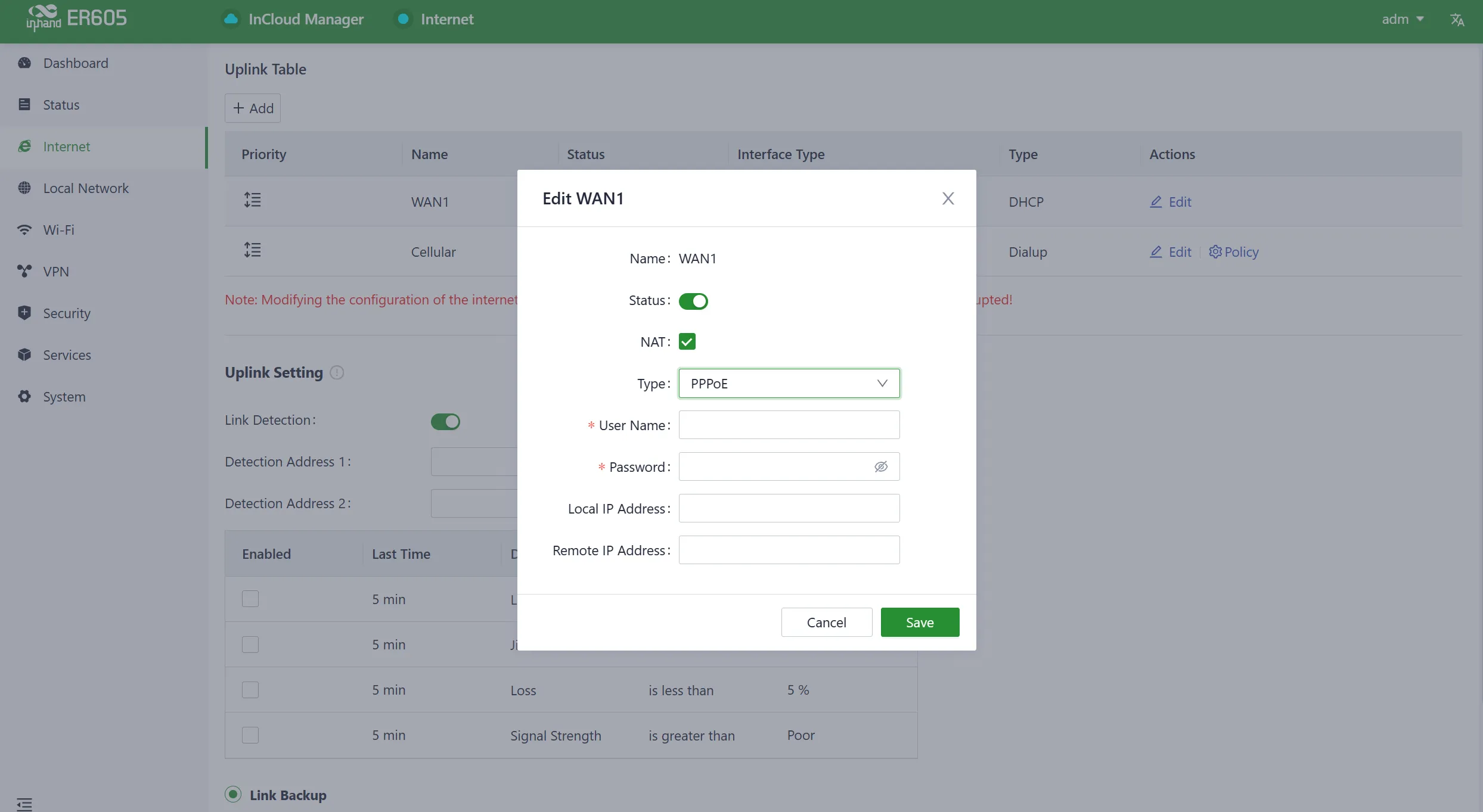 PPPoE Configuration