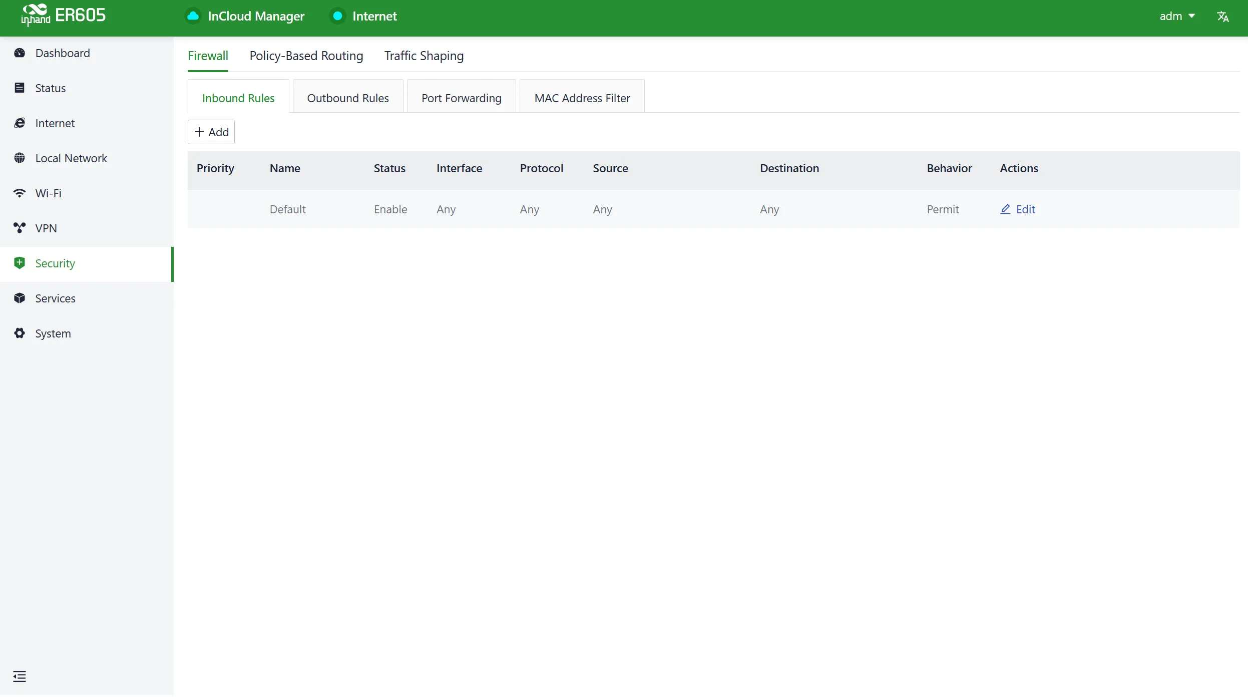 Firewall Interface