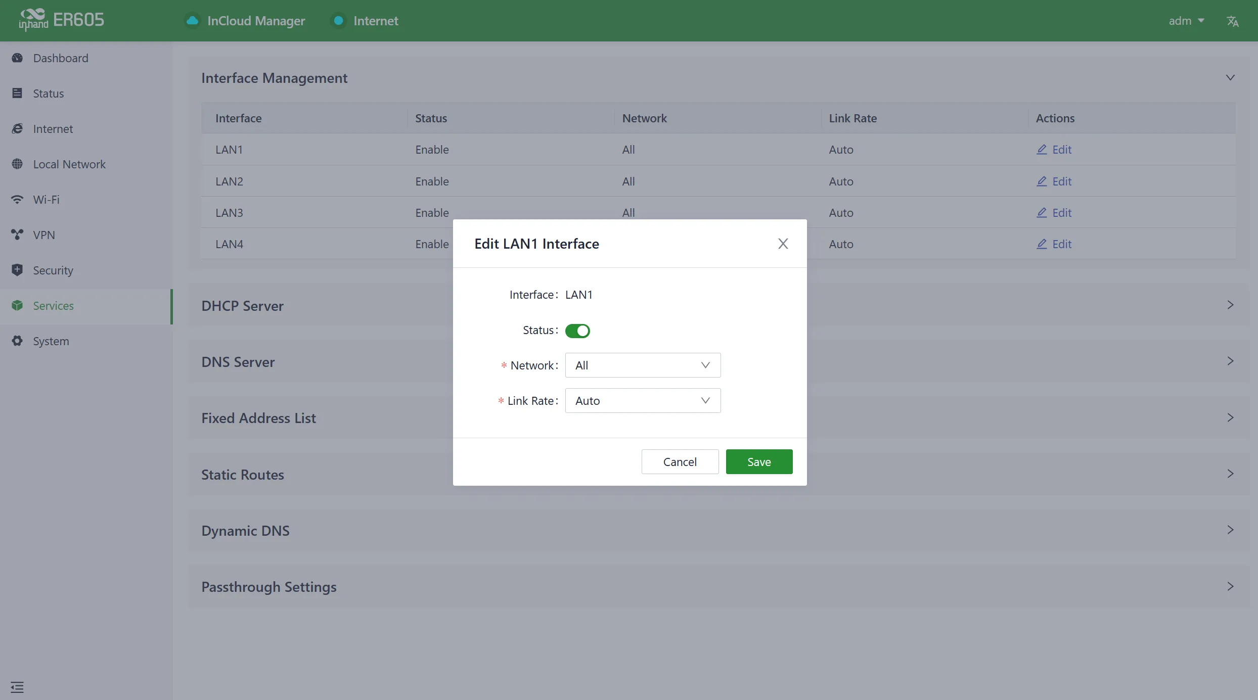 Edit Interface