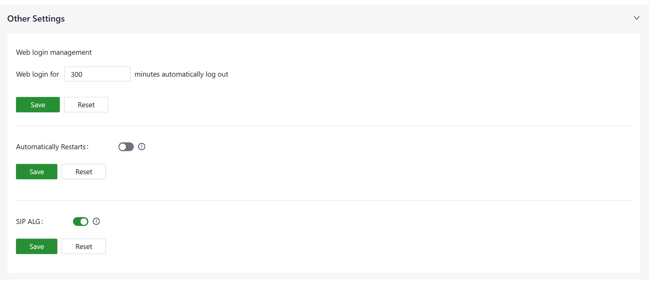 Enable SIP ALG