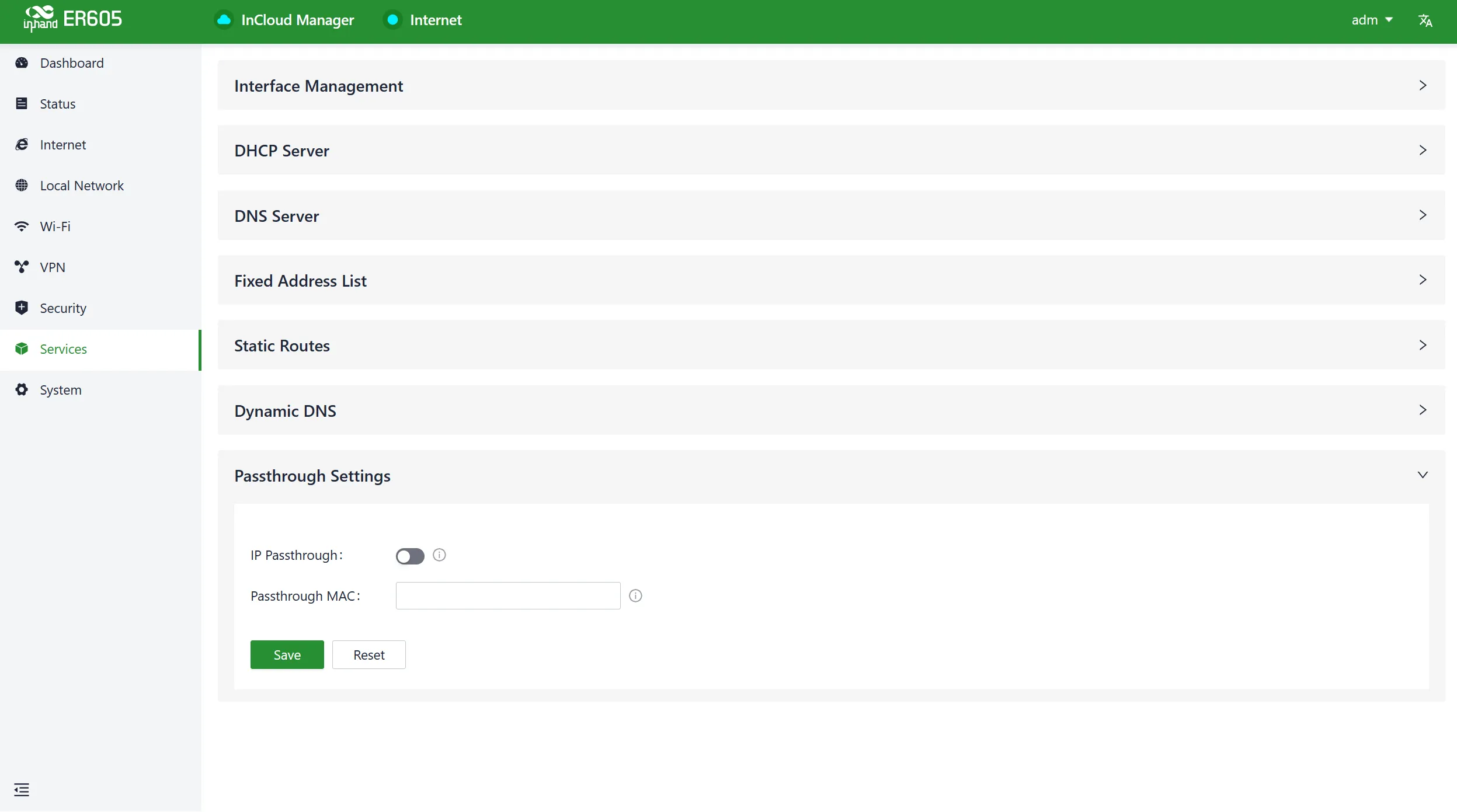 Enable IP Passthrough