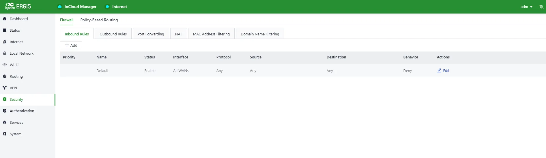 Firewall Interface