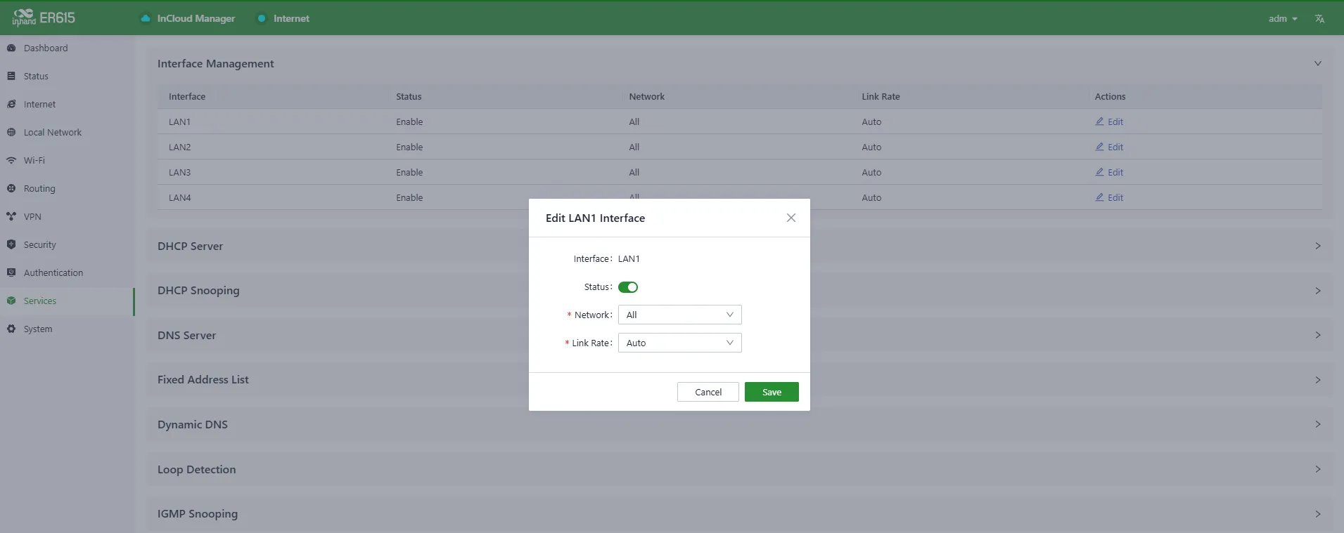 Edit Interface