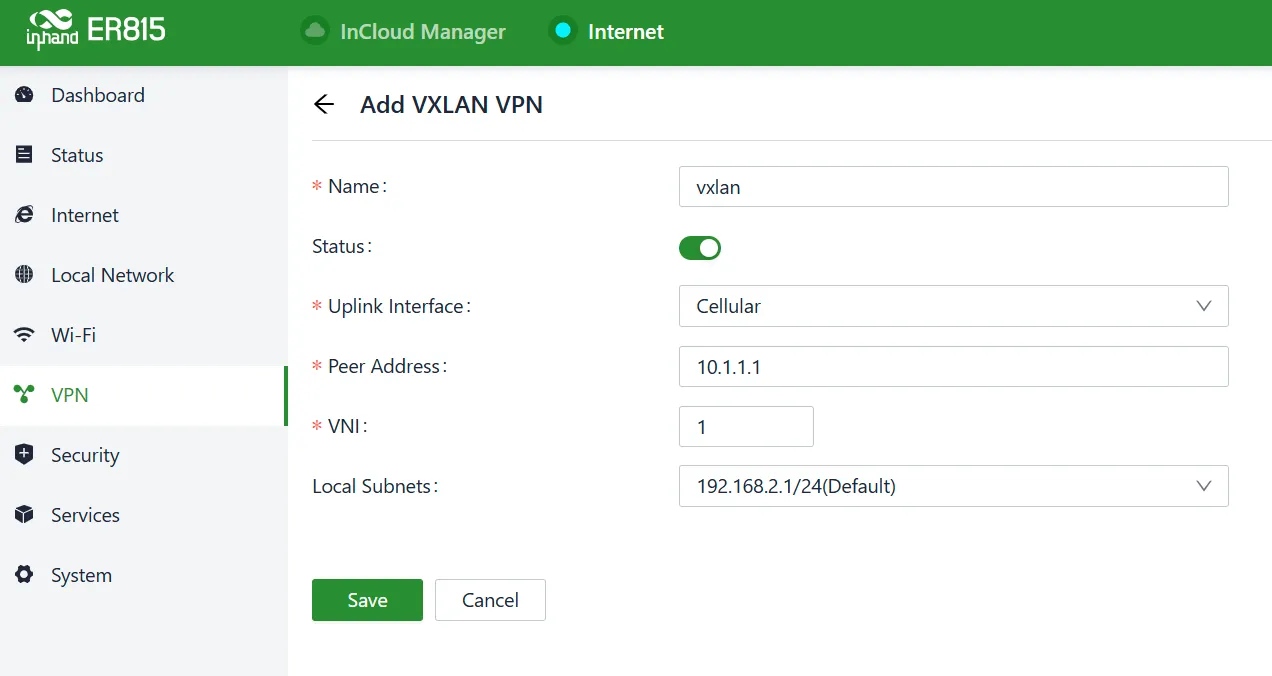 Add a VXLAN VPN