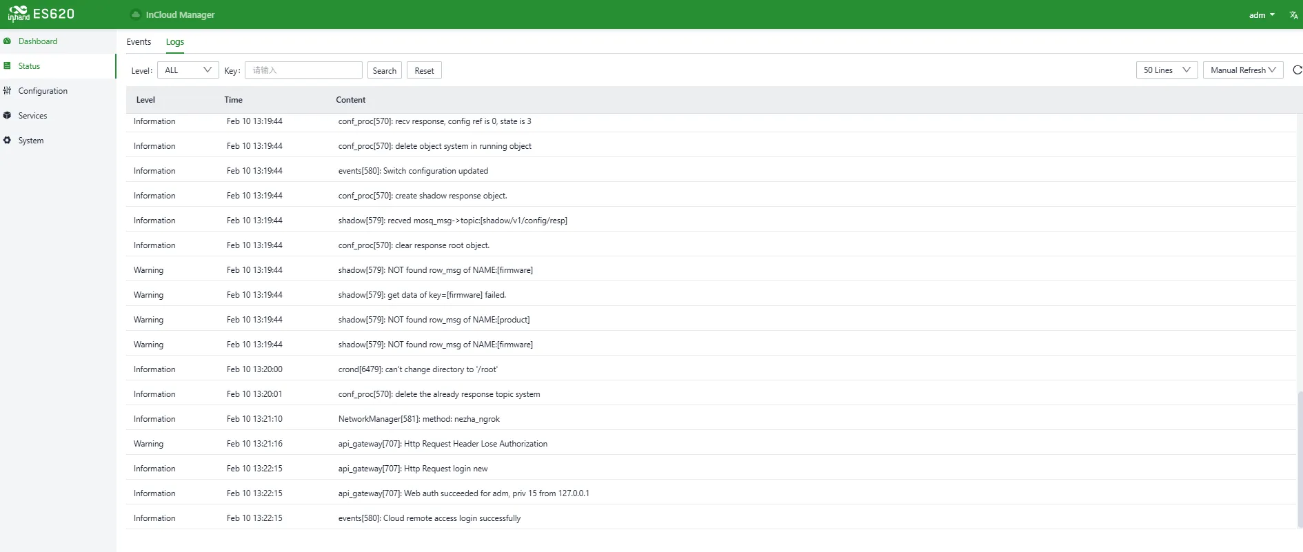 Device Log Records