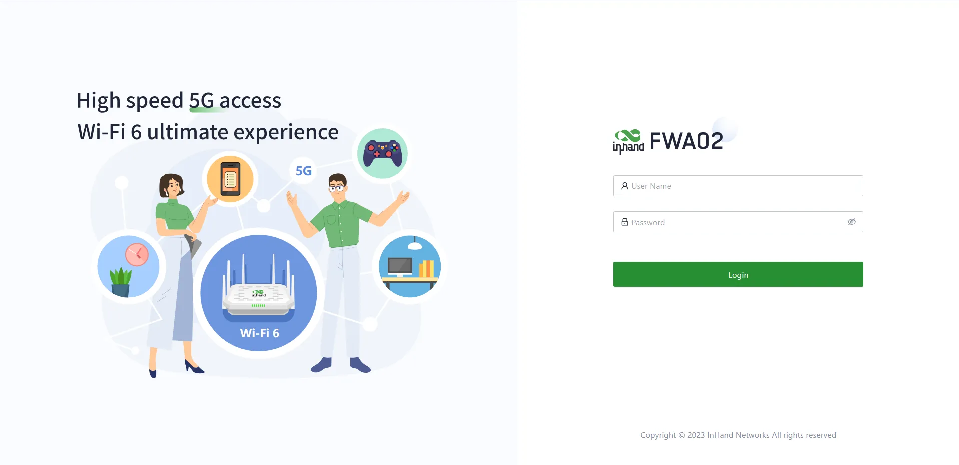Web login interface