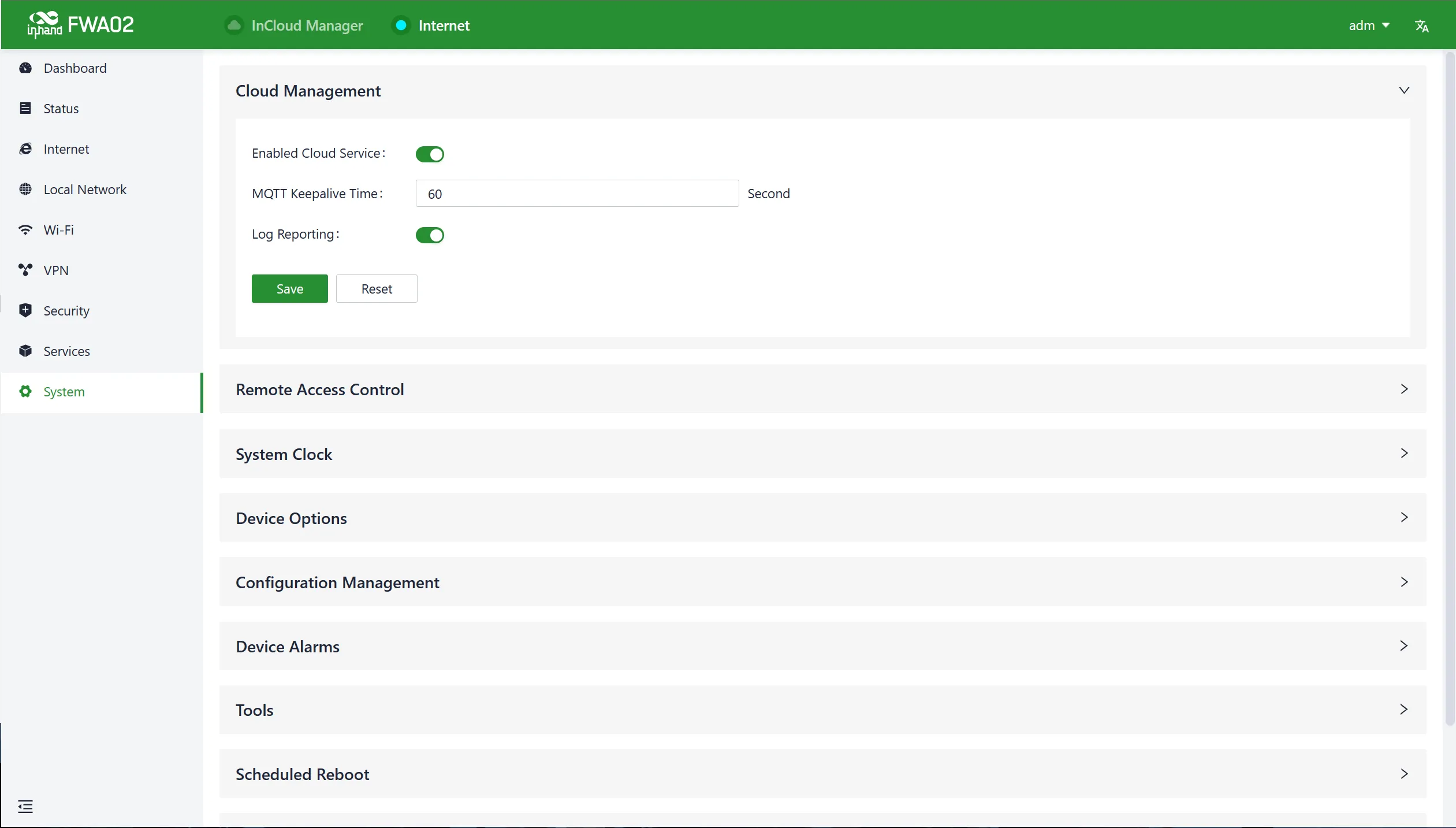 Configure the cloud management service