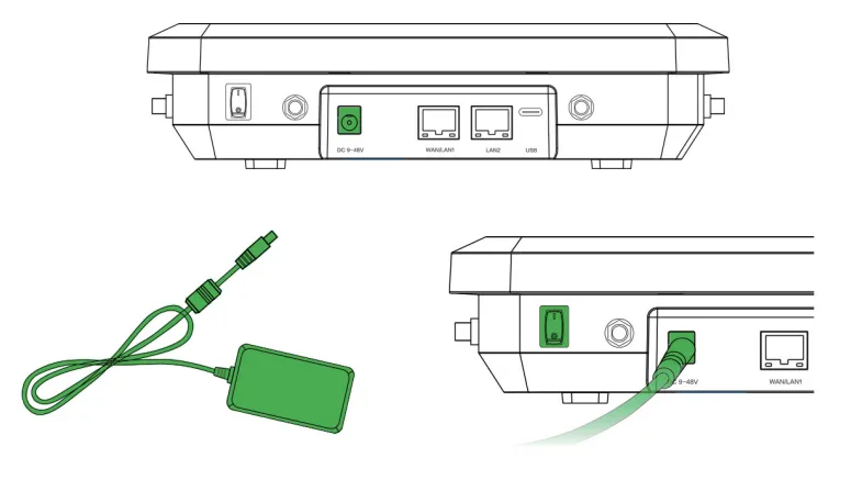 Power on the device